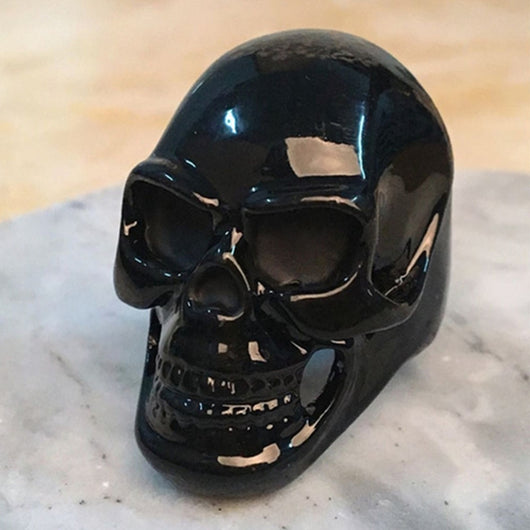 Anillo de Calavera Punk en Aleación para Hombre - Diseño Europeo - Image 4