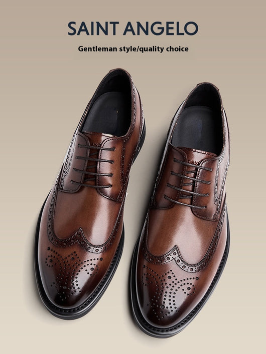 Zapatos de Cuero Grabado Oxford para Hombre - Calzado Formal Ejecutivo - Image 9