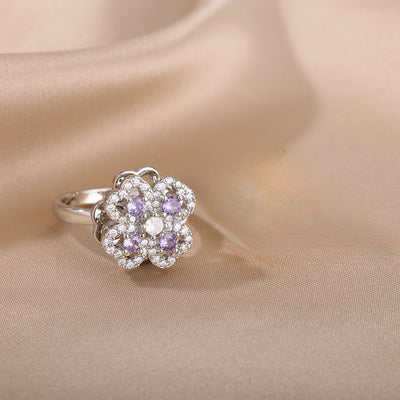 Anillo Giratorio de Cobre con Micro Incrustaciones para Mujer - Image 7