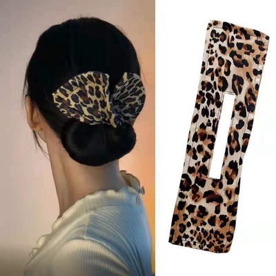 Diadema Estampado Leopardo con Alambre Ajustable y Pasadores - Image 12