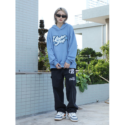 Sudadera con Capucha Estampado Letras Hombre Corte Holgado - Image 5
