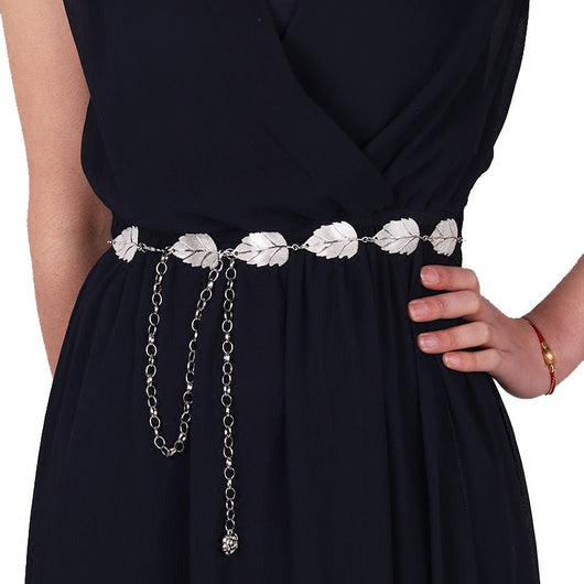 Cinturón Metálico Dorado con Hojas - Accesorio Elegante Femenino - Image 7