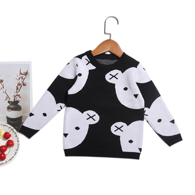 Suéter Tejido Oso Blanco y Negro para Bebés Niños y Niñas - Image 14