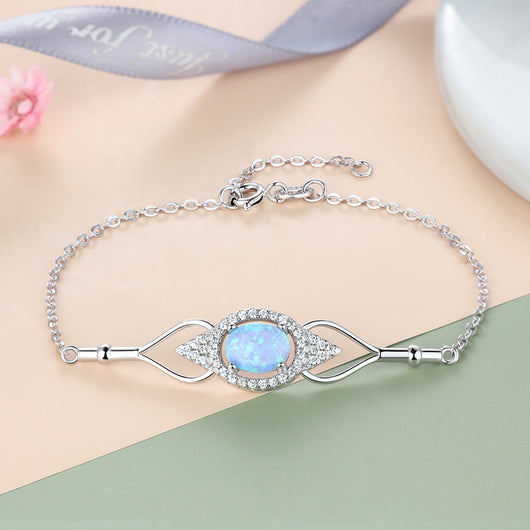 Collar y Pulsera con Colgante de Gota en Plata S925 Azul - Image 19