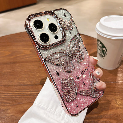 Funda Mariposa Glitter Brillo Antiimpacto