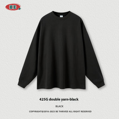 Camiseta Manga Larga Oversize para Hombre - Algodón Puro Otoño Invierno - Image 13