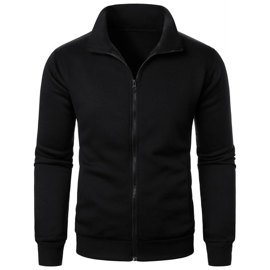 Cardigan con Cuello de Pie y Forro Polar Acolchado