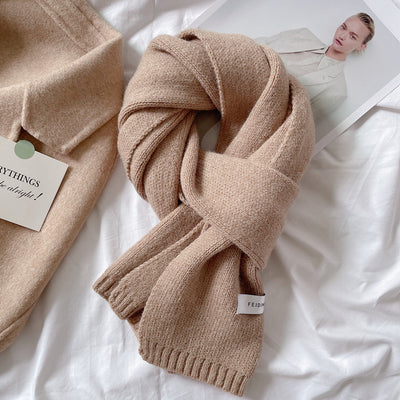 Bufanda de Lana Tejida para Mujer - Abrigo Grueso Invierno y Otoño - Image 9