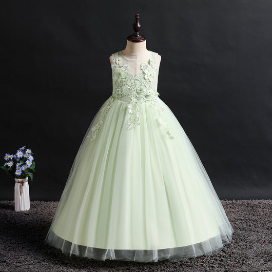 Vestido Princesa Elegante sin Mangas con Borlas Bordadas - Image 6
