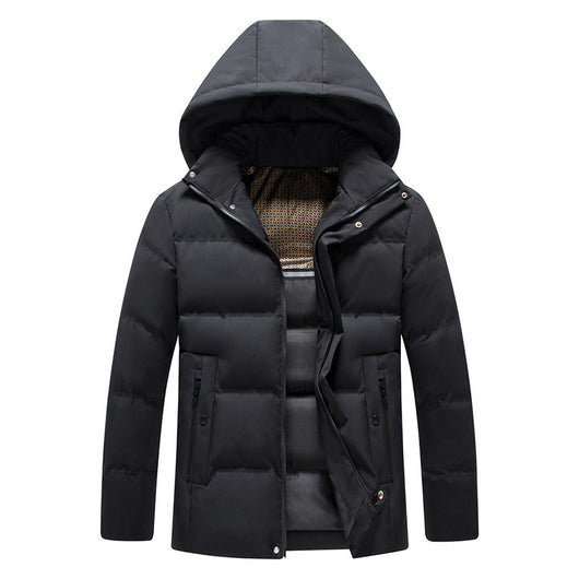 Abrigo Acolchado de Algodón para Hombre con Capucha Desmontable Forrada en Polar - Image 2