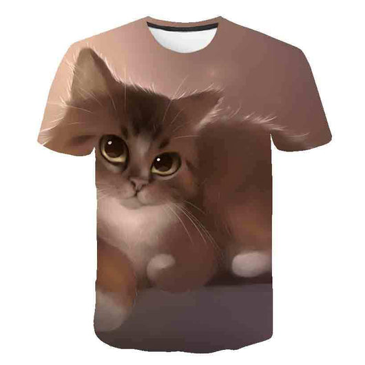 Playera de Verano para Niños Estampado Gatito Coreano - Image 19