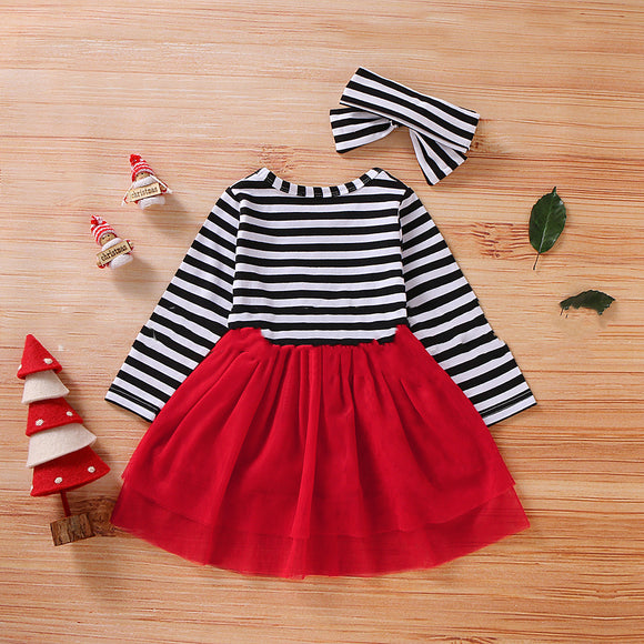 Vestido Princesa Navideño para Niñas con Tul Brillante