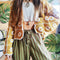 Cardigan Tejido a Mano con Girasoles de Crochet para Mujer