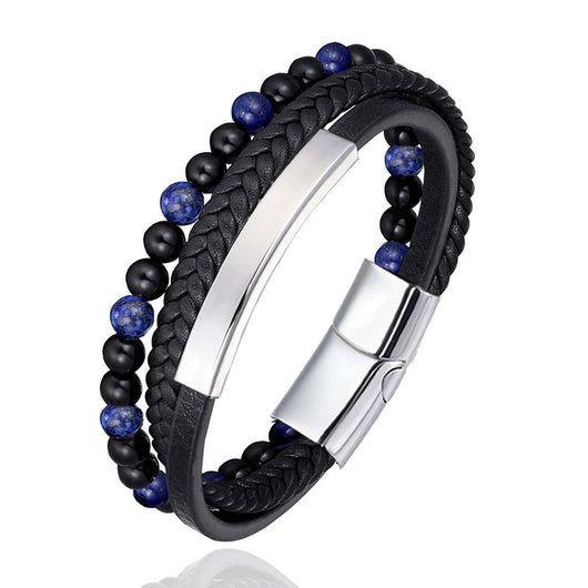 Pulsera de Piedra Natural con Cierre Magnético y Cuero Trenzado - Image 14