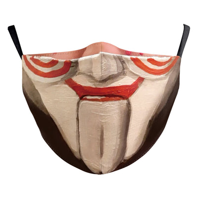 Halloween funny face mask with a digital print of a nose and two large buck teeth, featuring black ear loops. - Image 27