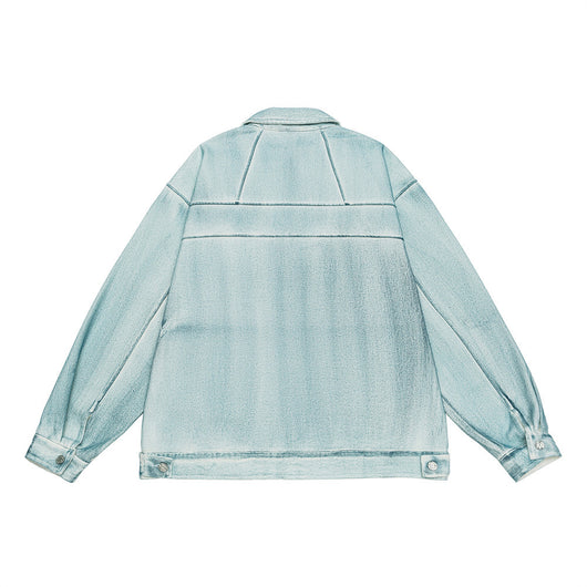 Chaqueta Denim Degradado Tie-dye para Hombre - Estilo Urbano Moderno - Image 21