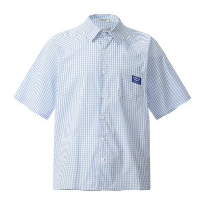 Camisa Cuadriculada Suelta de Manga Corta para Hombre - Image 9