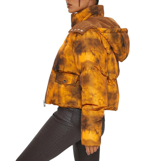 Chaqueta de Algodón Cálida con Estampado y Manga Larga para Mujer - Image 2