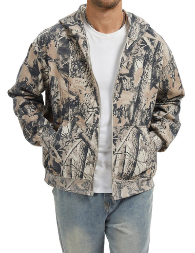 Sudadera con Cierre Estilo Camuflaje para Hombre - Image 6