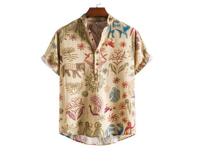 Camisa Casual Talla Grande con Estampado Digital 3D - Image 3