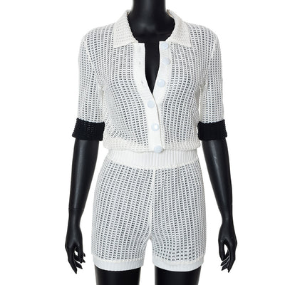 Traje para Mujer con Solapa y Contraste de Botones - Image 7