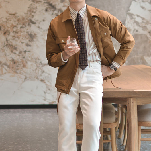 Chaqueta Casual Caramelo con Múltiples Bolsillos para Hombre - Image 4