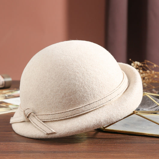 Sombrero de Fieltro Pura Lana con Lazo Elegante Estilo Británico - Image 5