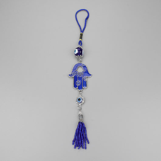 Llavero Colgante Ojo de Dios Azul con Borla - Image 3