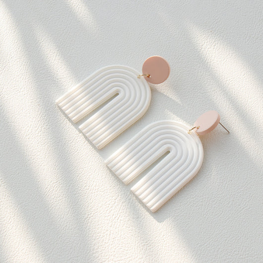 Aretes de Arcilla Polimérica Arcoíris Hechos a Mano Estilo Retro - Image 6