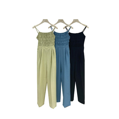 Pantalón Negro de Pierna Ancha con Pliegues para Mujer - Corte Casual - Image 3