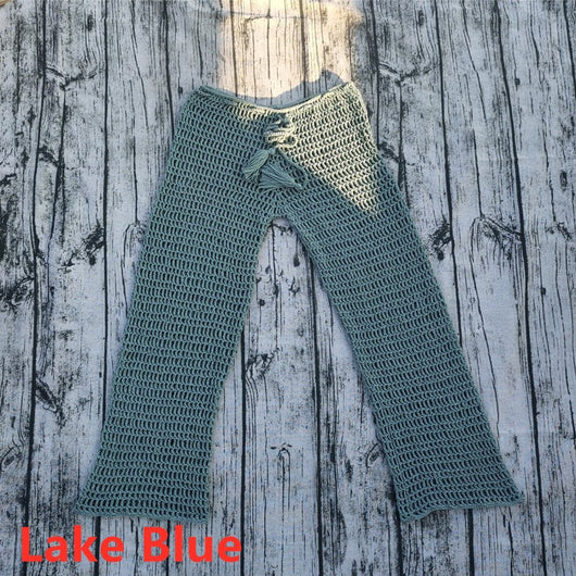 Conjunto de Bikini Tejido a Mano con Pantalón y Suéter Playero - Image 13