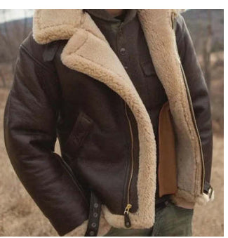Chaqueta Acolchada Peluda para Hombre - Abrigo Grueso de Invierno - Image 9