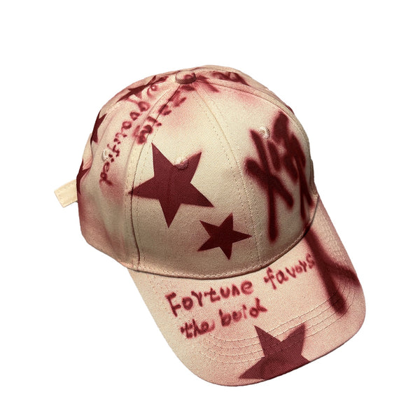 Gorra de Béisbol Hip-hop con Diseño Graffiti Street Art en Algodón Puro