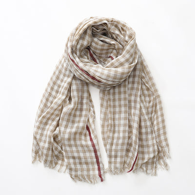 Bufanda Cuadros Algodón Ligera Unisex - Image 10