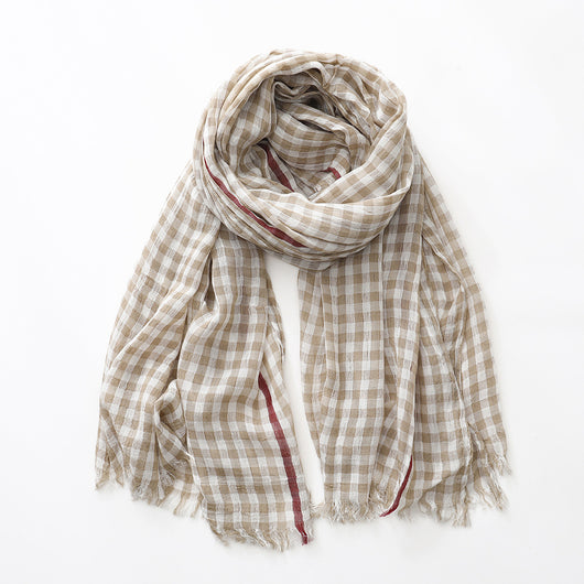 Bufanda Cuadros Algodón Ligera Unisex - Image 10