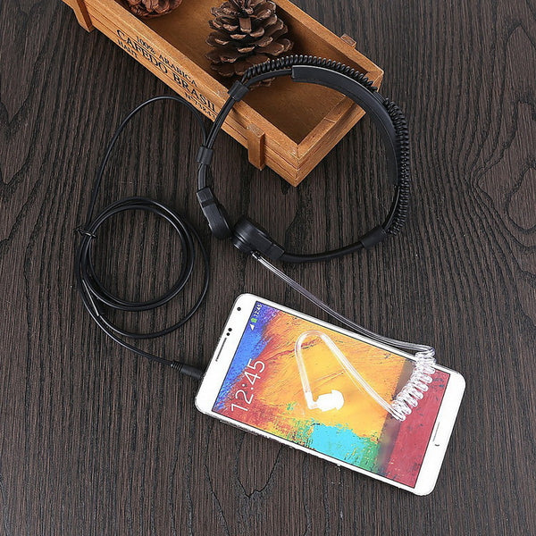 Micrófono de Garganta para Celular con Cable - Auricular Táctico de Comunicación