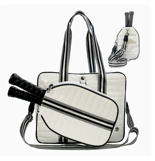 Bolsa Deportiva Tenis Crossbody a Rayas con Bandolera - Image 52