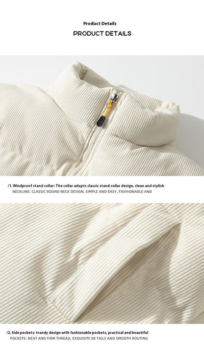 Chamarra Acolchada de Invierno para Hombre con Cuello Alto - Image 27