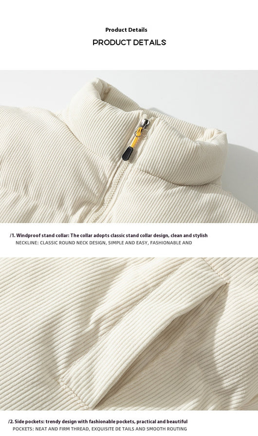 Chamarra Acolchada de Invierno para Hombre con Cuello Alto - Image 27