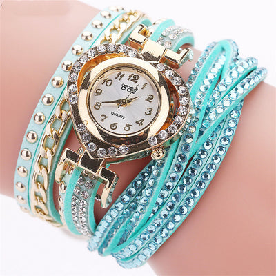 Reloj Pulsera Dama Redondo con Diamantes Love Dial - Image 8