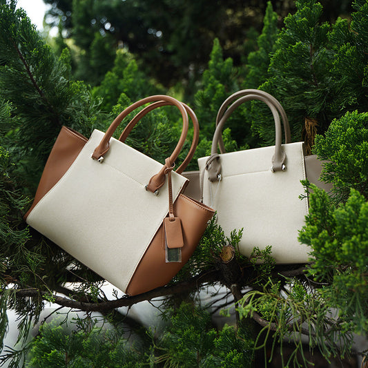 Bolso Tote de Cuero Genuino Gran Capacidad - Estilo Minimalista Versátil