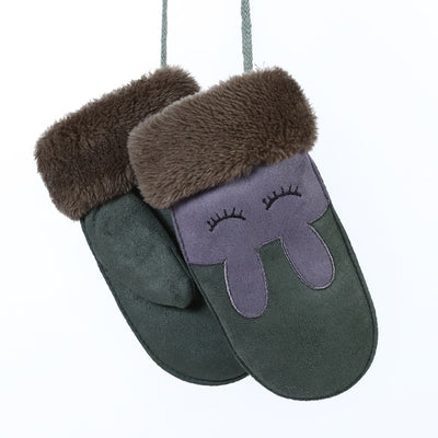 Manoplas Infantiles Cálidas con Bordados Adorables