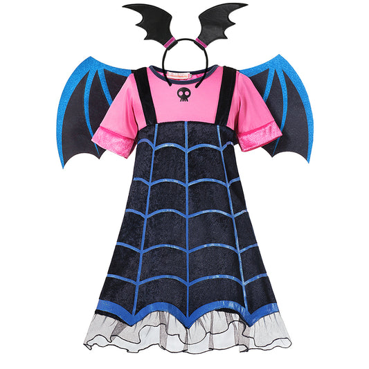 Vestido Vampiresa sin Mangas para Niñas - Disfraz Halloween