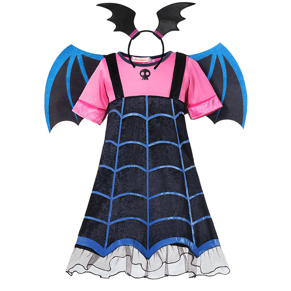Vestido Vampiresa sin Mangas para Niñas - Disfraz Halloween