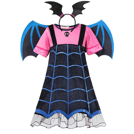 Vestido Vampiresa sin Mangas para Niñas - Disfraz Halloween