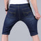 Pantalones Cortos de Denim Ligero Hombre Recto Suelto Cinco Puntos
