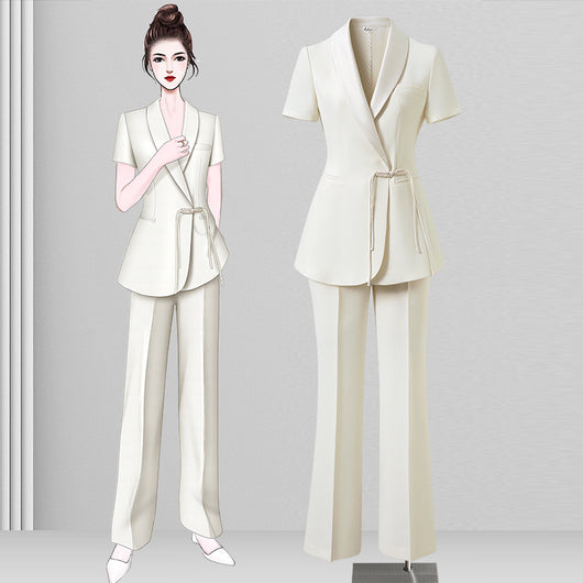 Traje Ejecutivo Mujer Verano Estilo Chino Elegancia Profesional - Image 13