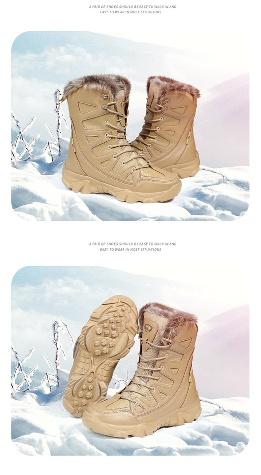 Botas de Invierno Forradas en Algodón con Forro Polar - Caña Alta Cálidas - Image 11