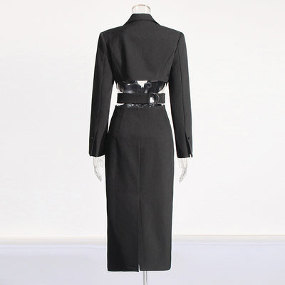 Blazer Elegante con Diseño Midriff para Mujer - Traje Ejecutivo Otoño - Image 10