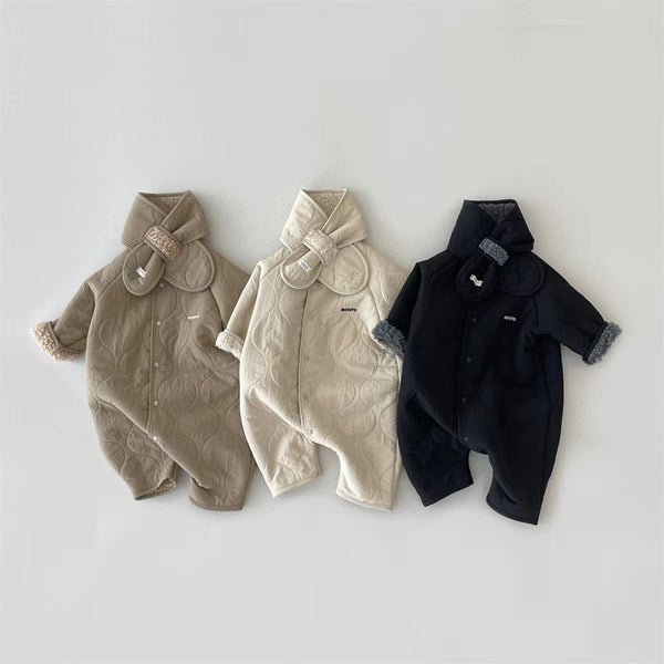 Traje de Gateo Acolchado con Forro de Lana - Calidez Total para Bebés